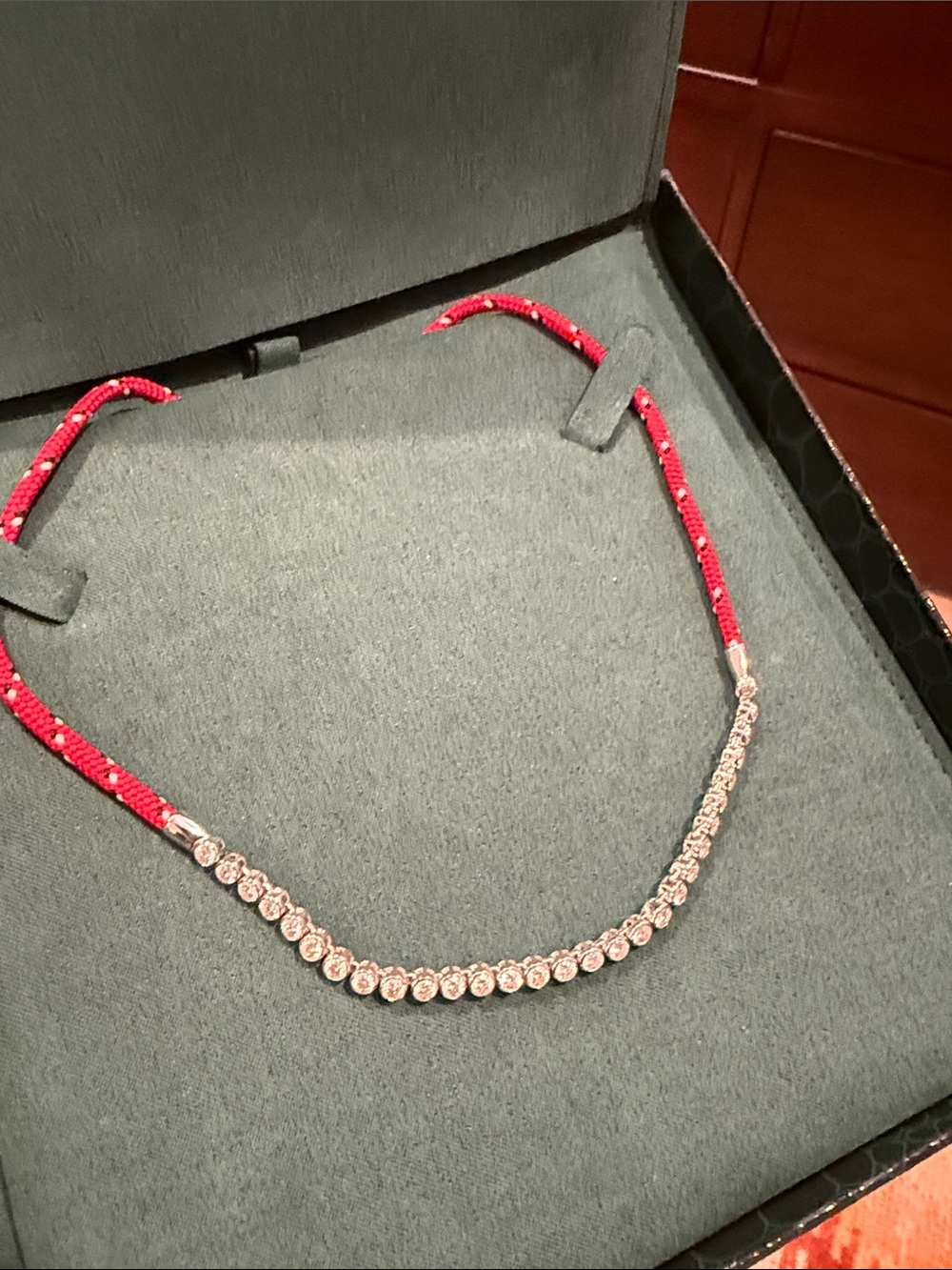 NWB Awesome DORSEY “James Bezel Rouge Paracord” Necklace